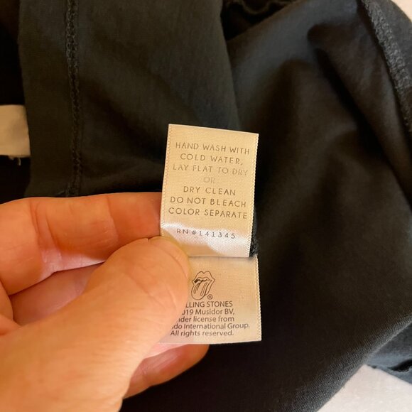 Daydreamer for Free People Size M Rolling Stones Flocked Leopard Tongue Graphic - Picture 5 of 11